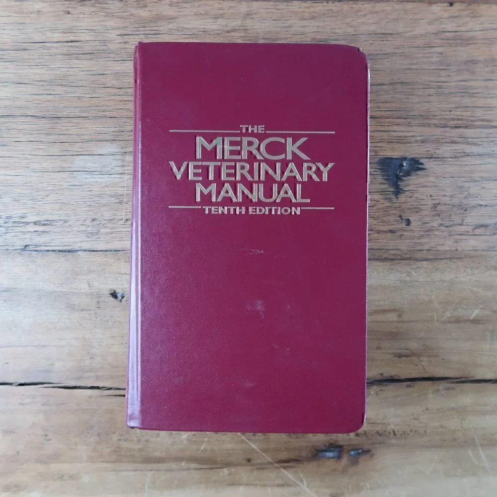 THE MERCK VETERINARY MANUAL TENTH EDITION HARDBACK REFERENCE MANUAL BOOK